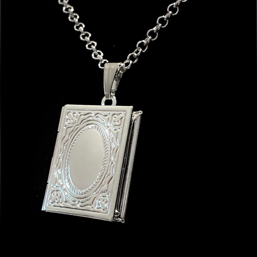 Book Locket Necklace - Picture 3 of 11